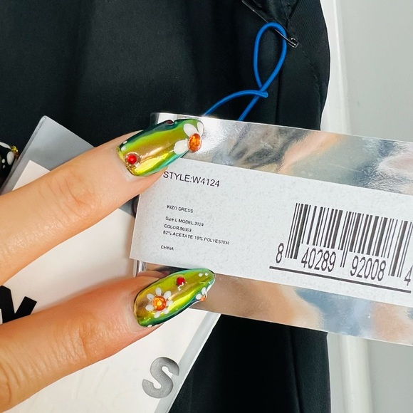 Simon Miller Kizo Black Feather Trim Open Back Maxi Slip Dress Gown Large - Picture 7 of 13